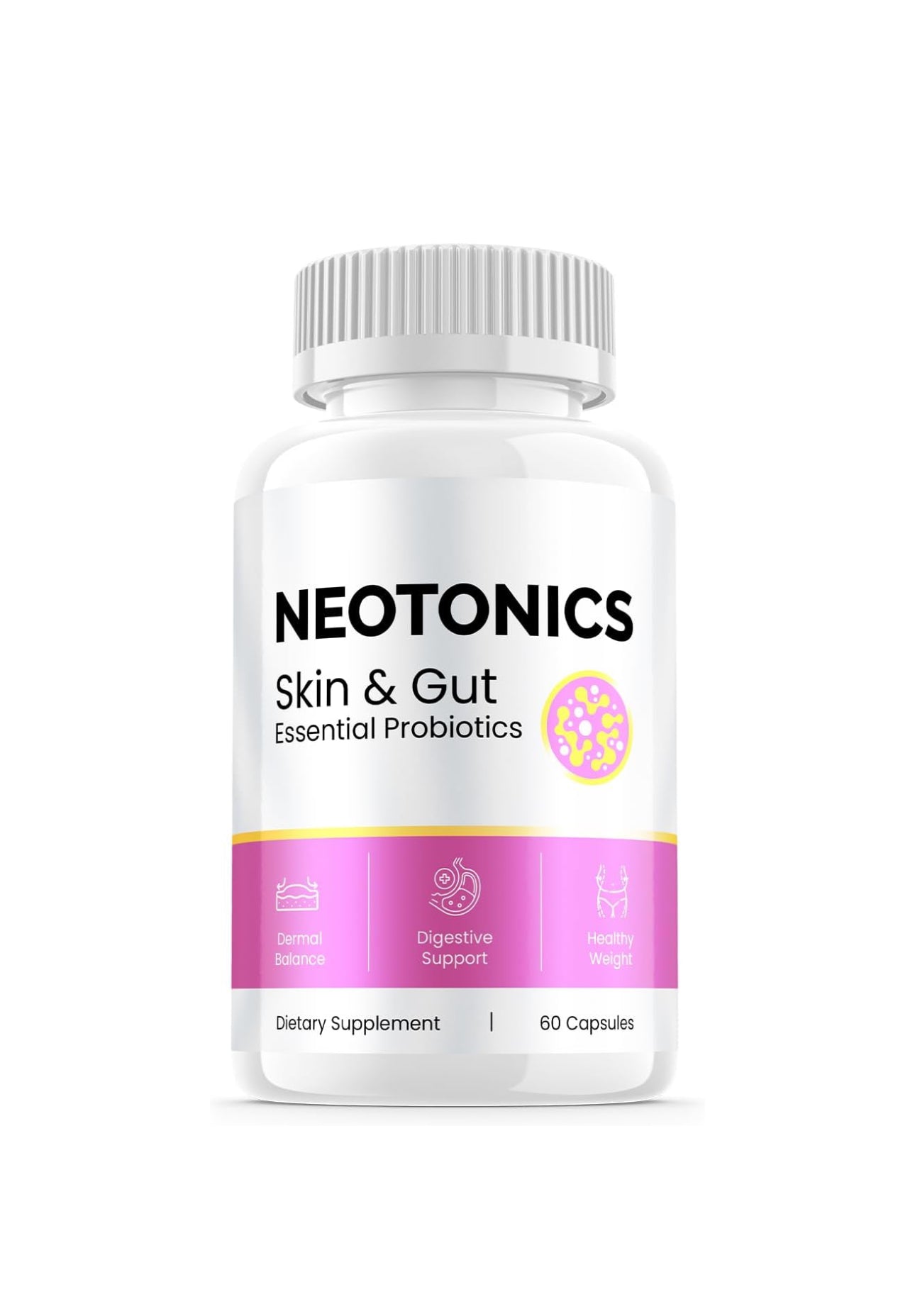 Neotonics Skin and Gut Advanced Formula Non Gummy Supplement, Neotonics Skincare Reviews Skin Care Health Probiotics Pills Capsules, Neo Tonics Neotronics Neotonic Detox Cleanse (60 Capsules)