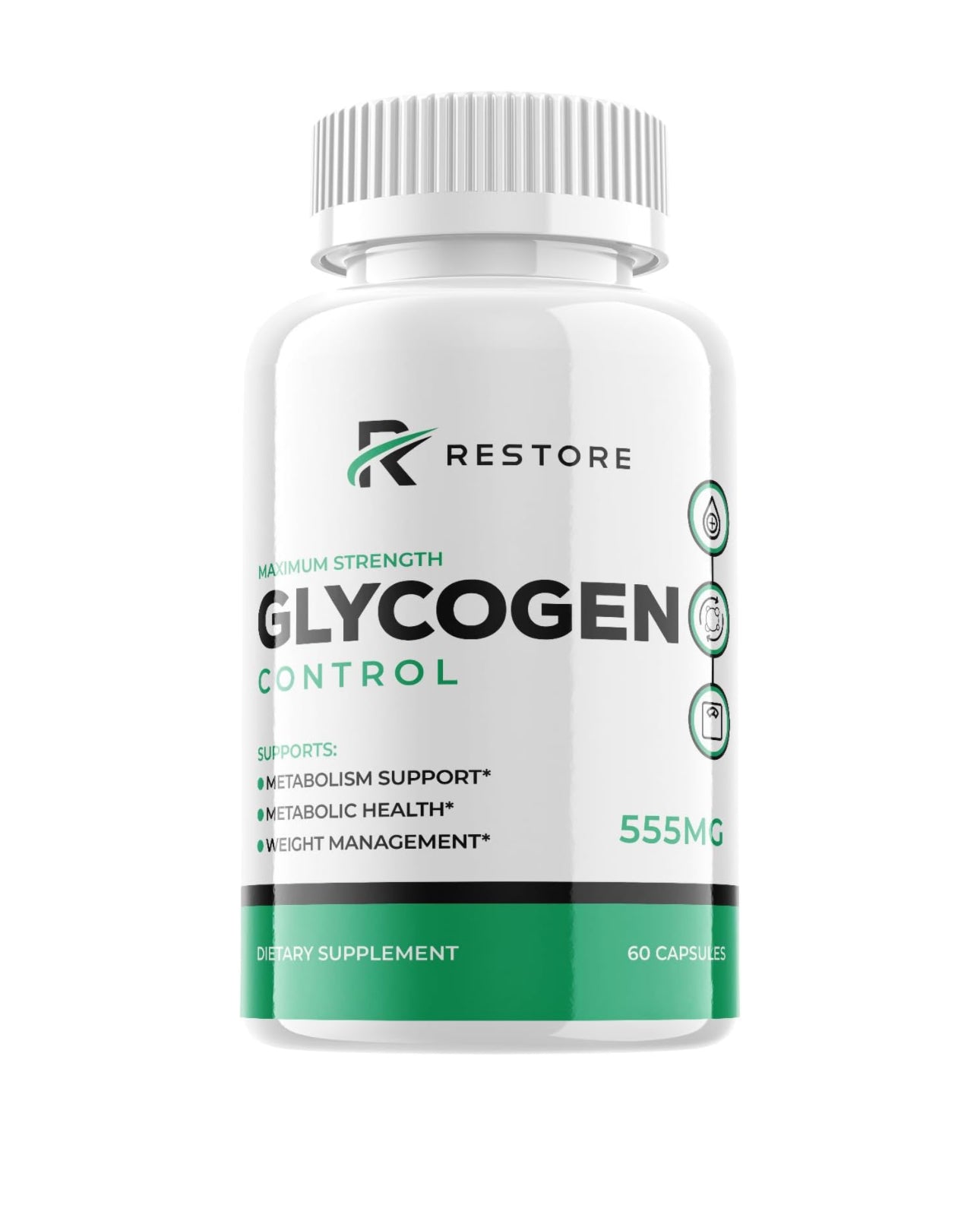 Restore Glycogen Control, Restore, Glycogen Control, Restore Glycogen Control Advanced Formula Support Supplement, Restore Glycogen Control Metabolic Health Pills (60 Capsules)