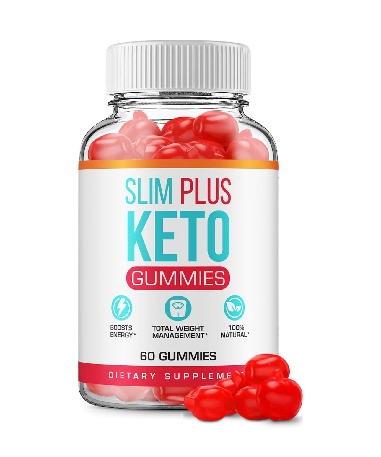 Slim Plus Keto ACV Gummies - Official - Keto Slim Plus ACV Advanced Weight Loss Formula Plus Apple Cider Vinegar Dietary Supplement B12 Beet Root Juice Men Women (60 Gummies)