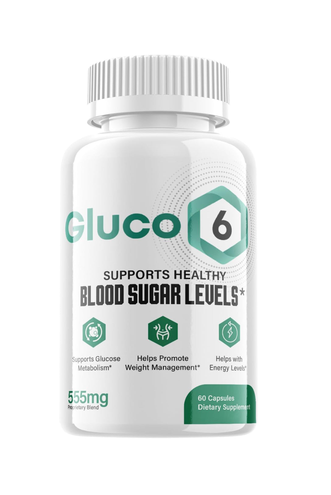 Gluco6, Gluco 6 Capsules, Gluco 6 Pills, Gluco 6 Advanced Formula Supplement, Gluco 6 All Natural Support Supplement, Gluco 6 Health Support Supplement Capsules (60 Capsules)