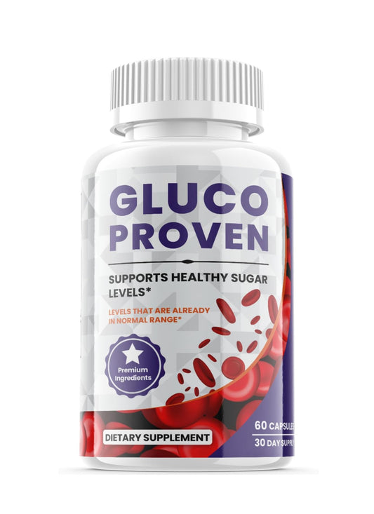 Gluco Proven Capsules Advanced Formula Supplement - Gluco Proven Healthy Support Formula Supplement Pills Glucose Proven (60 Capsules)