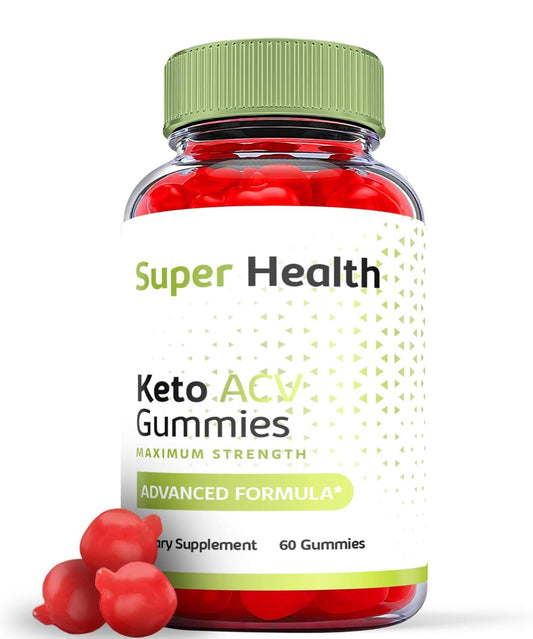 Super Health Keto Gummies - Super Health Keto ACV Gummies,Super Health Gummies with Apple Cider Vinegar - Vegan, Non GMO - Advanced Formula Keto Supplement (60 Gummies)