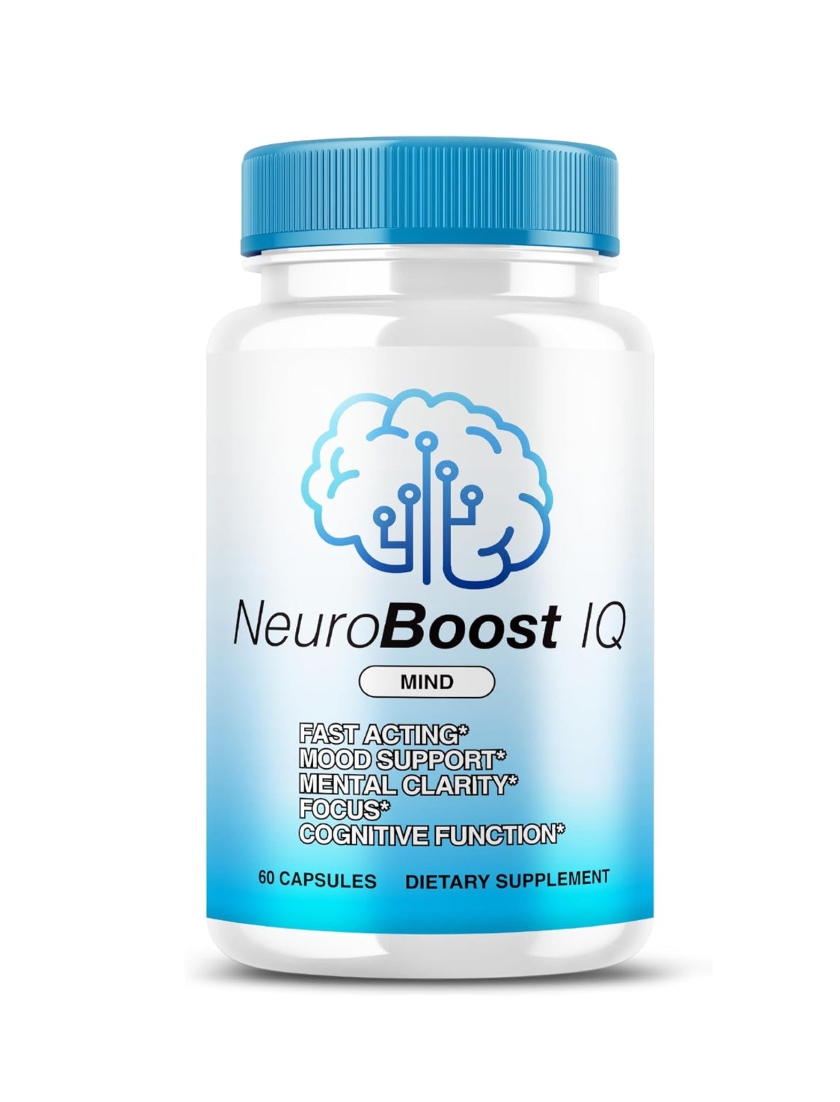 Neuro Boost IQ Supplement Brain Pills, NeuroBoost Mind Pills for Memory - NeuroBoostIQ Advanced Brain Boosting Formula Nootropic for Mind, Focus, Cognitive Supplement Brain Vitamins (60 Capsules)